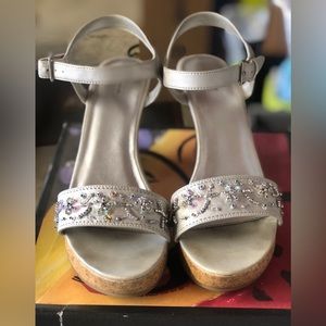 Prom/wedding silver wedge